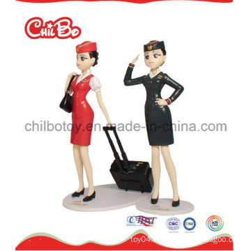 Airline Stewardess Plastic Figure Toy (CB-PF024-S)